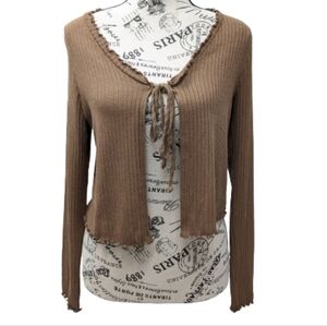 Gaze brown cardigan sweater
